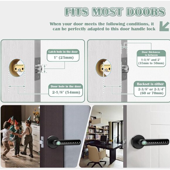 Fingerprint Door Lock, Smart Fingerprint Door Knob, Keyless Entry Door Lock - Picture 6 of 7